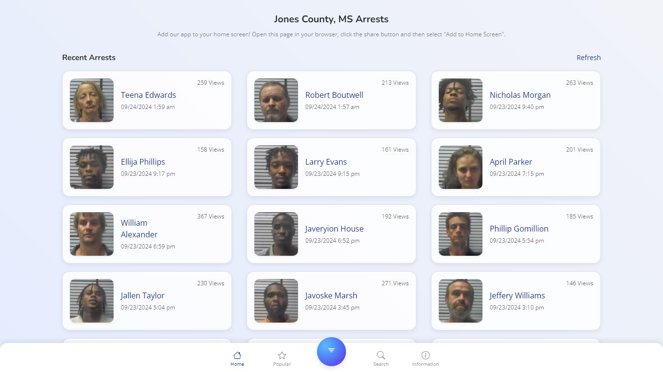 Jones County, MS Arrests - Public Jail Records