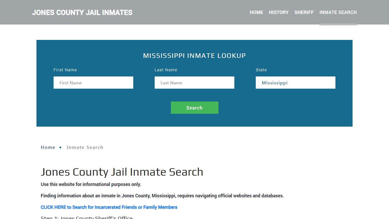 Jones County, MS Detainee Lookup